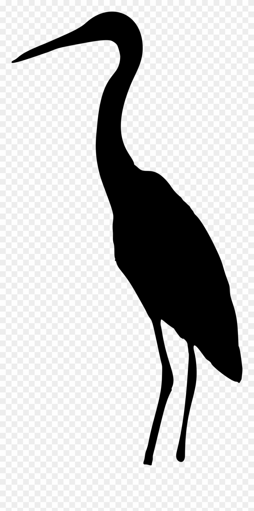 Clipart Heron Silhouette Clip Art For Canned Food Drive - Heron Silhouette - Png Download