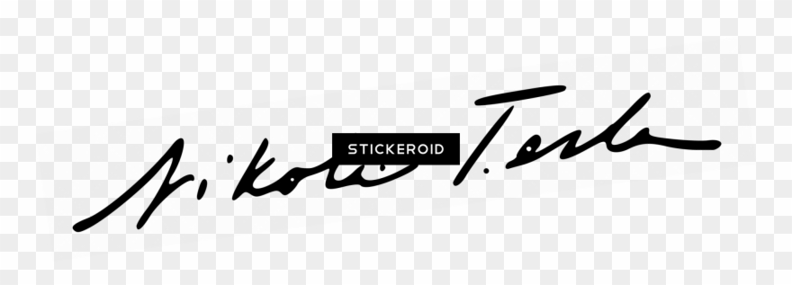 Nikola Tesla Signature - Calligraphy Clipart