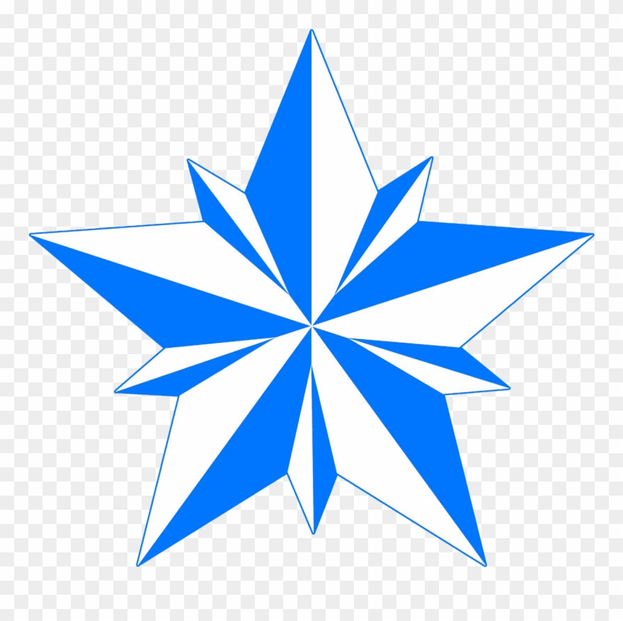 Star Clipart Blue - Geometric Design Dale Seymour Math Worksheet - Png Download