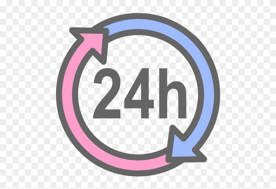 24 Hours Clipart ↺ - Icon - Png Download