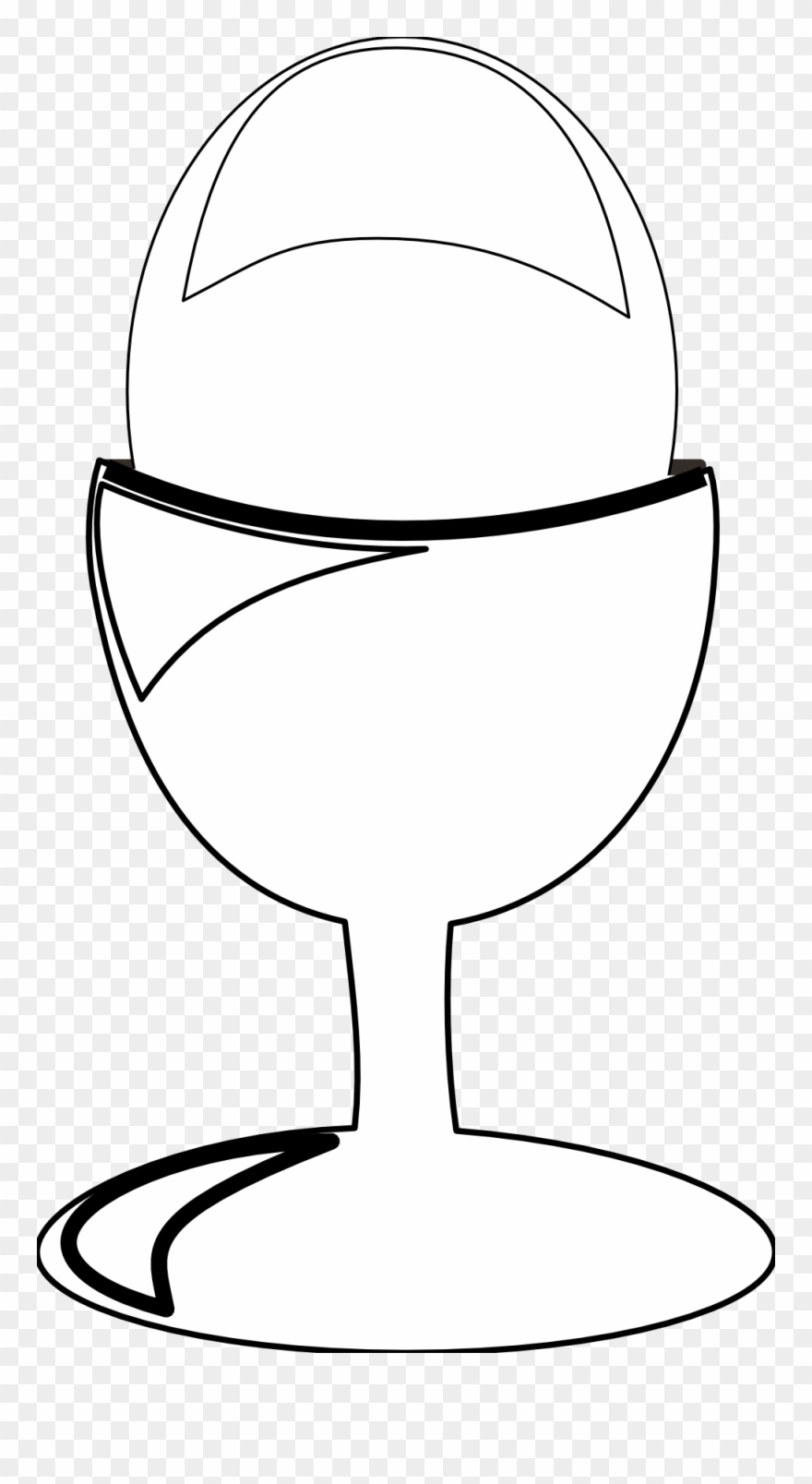 Egg With Egg Holder Black White Line Art 999px 117 - Egg Clipart
