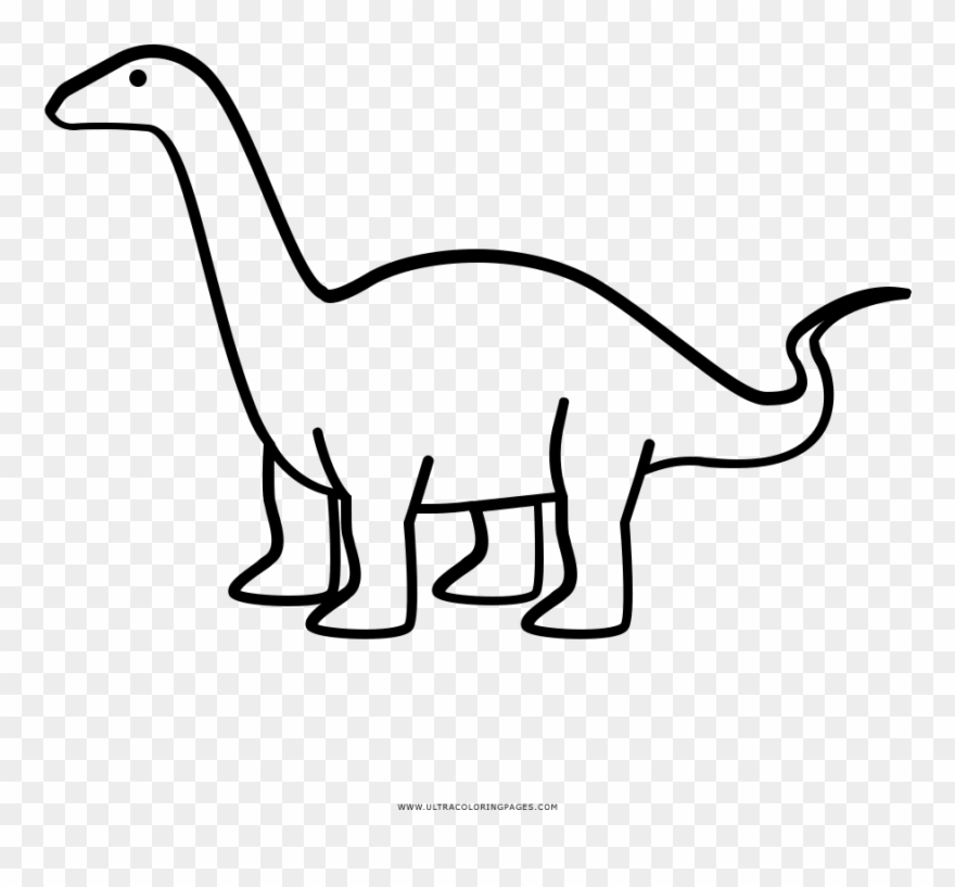 Brontosaurus Drawing Easy Jpg Library Stock - Brontossauro Desenho Clipart