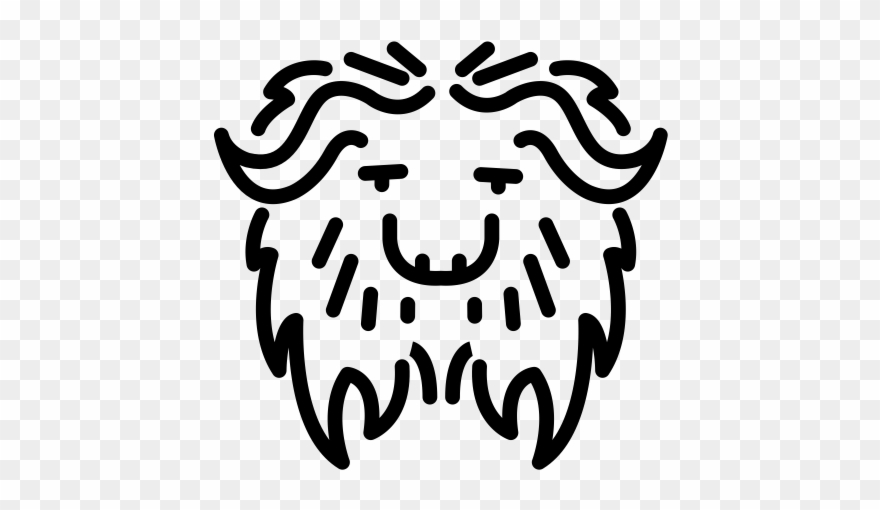 Muskox Rubber Stamp Clipart