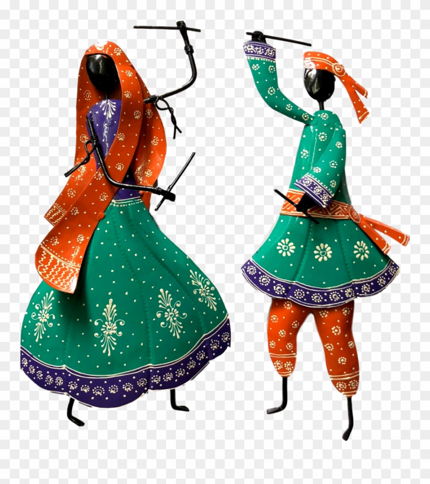 Couple Folk Dance Wall Hanging Green Multi Color - Dance Clipart