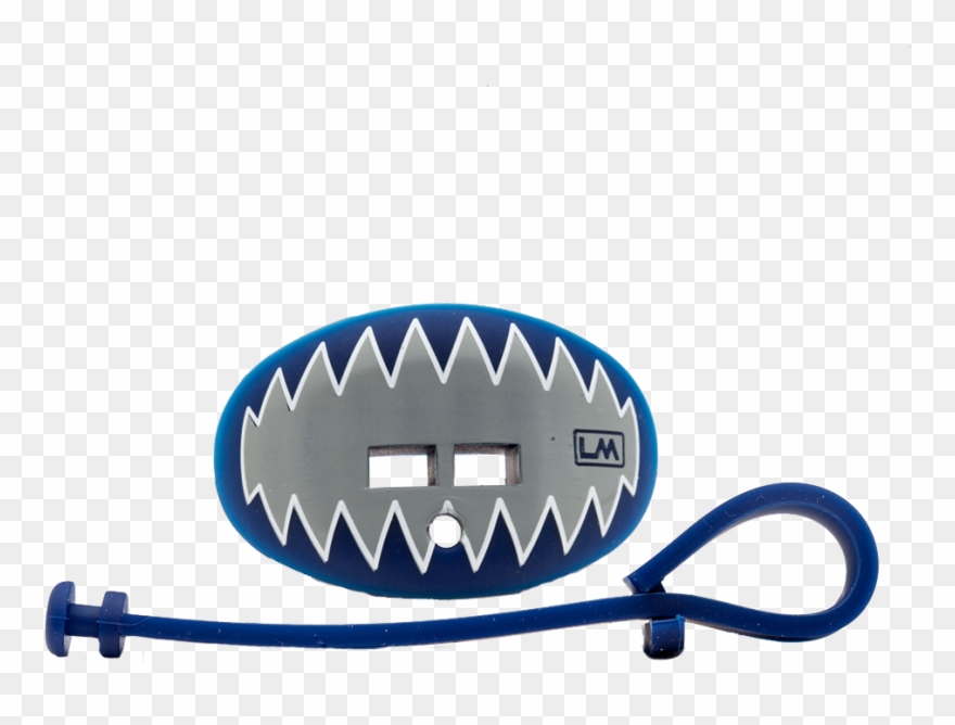 Loudmouthguards Shark Teeth Bronco Navy Blue - Mouthguard Clipart