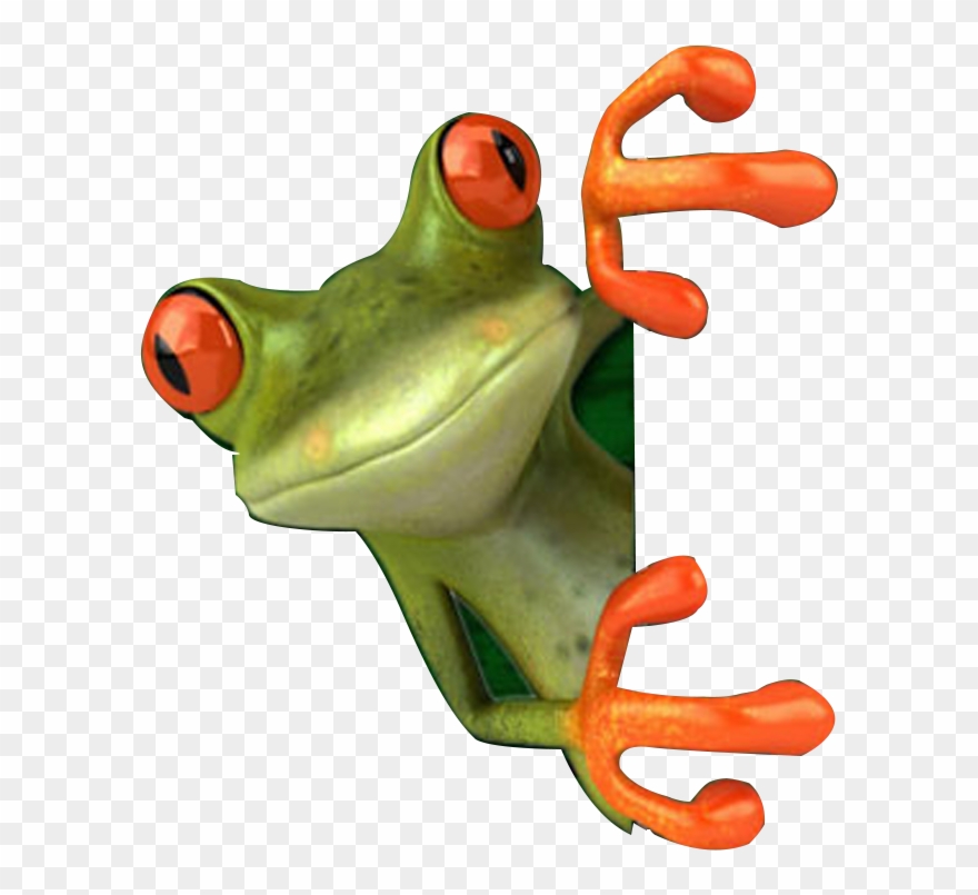 Frog - Frog On Corner Clipart