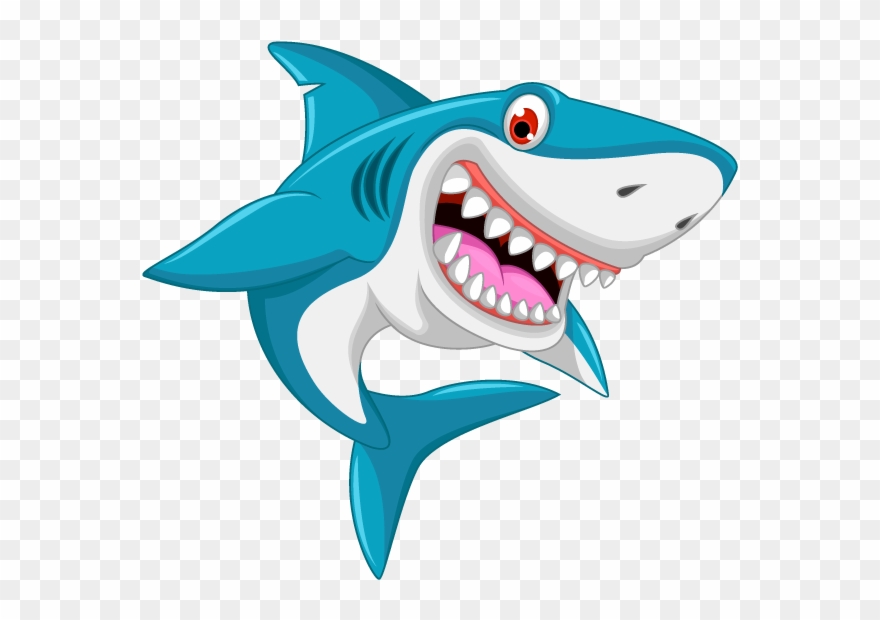Shark Drawing Clip Art Transprent Png Free - Imagenes De Tiburones Animados Transparent Png