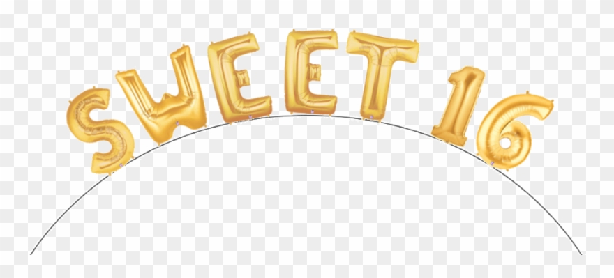 Megaloon Arch - 14'' Gold Megaloon Letter S Foil Balloon, Air-fill Clipart