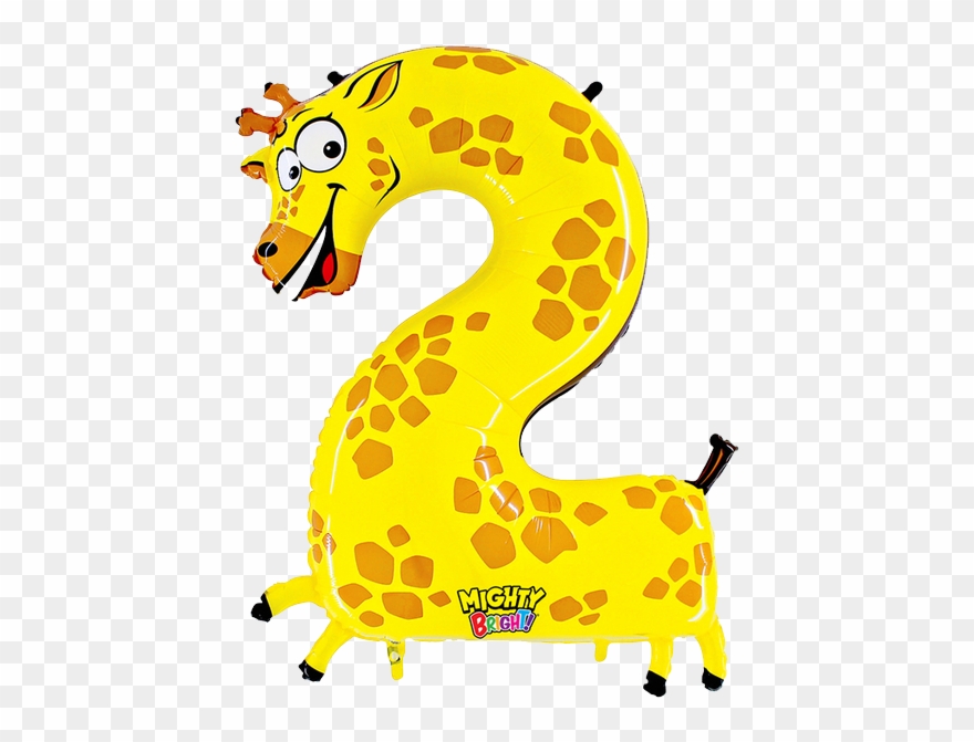 Number - Giraffe Number 2 Clipart