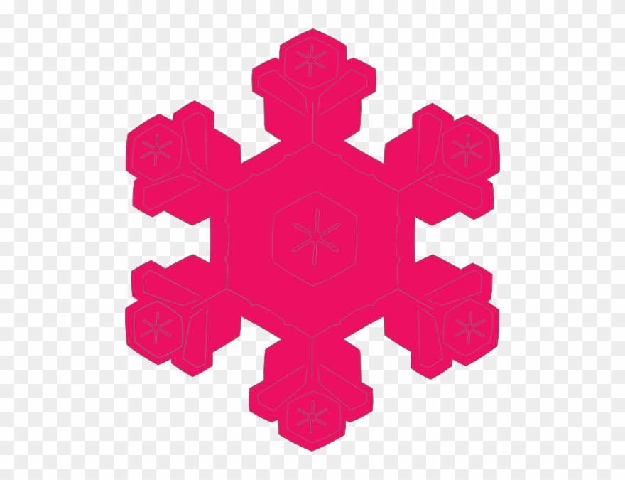 Pink Snowflake Clipart - Png Download