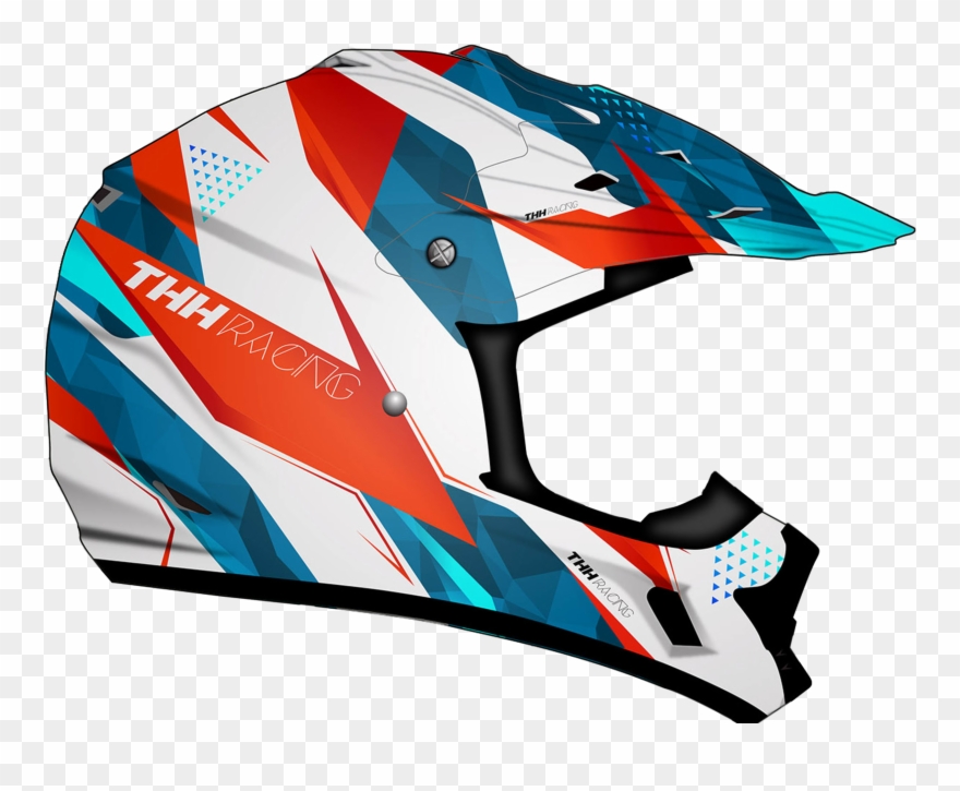 Tx12 For Thh Helmets White Blue Orange Helmet - Graphic Design On Helmets Clipart