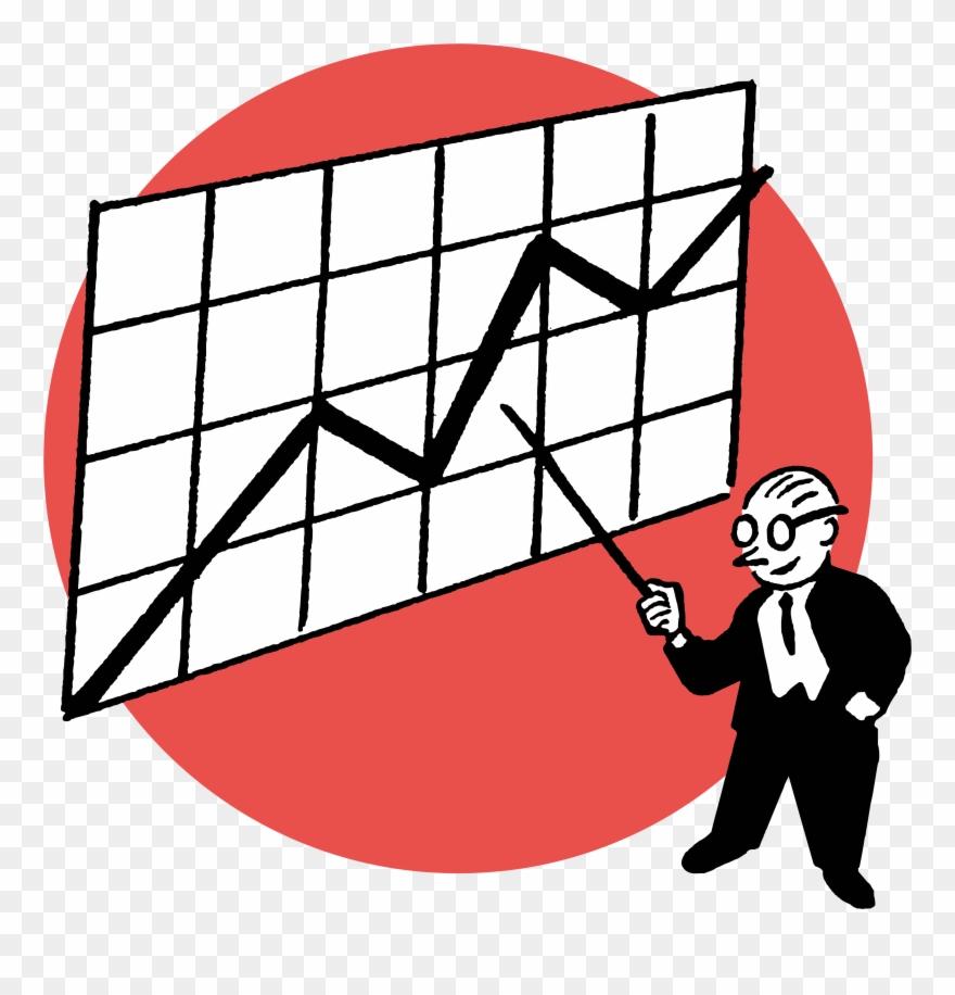 Chart Spotlight - Art Print: Pop Ink - Csa Images' Man Pointing To Rising Clipart