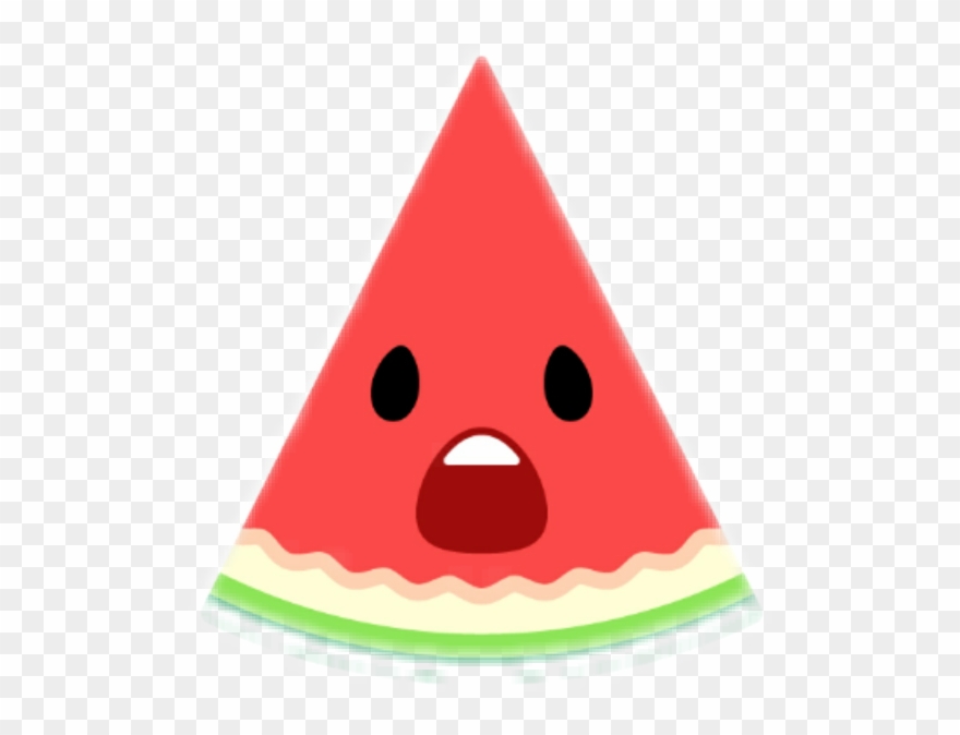 Fruit Food Cute Emoji Emoticon Shock Shocked - Watermelon Clipart