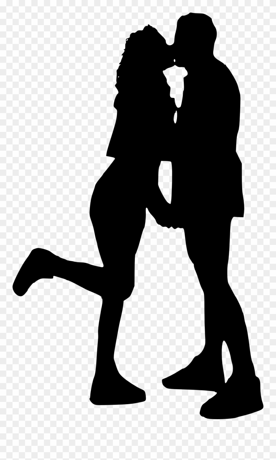 Love Silhouette At Getdrawings Com Free For - Transparent Couple Silhouette Png Clipart