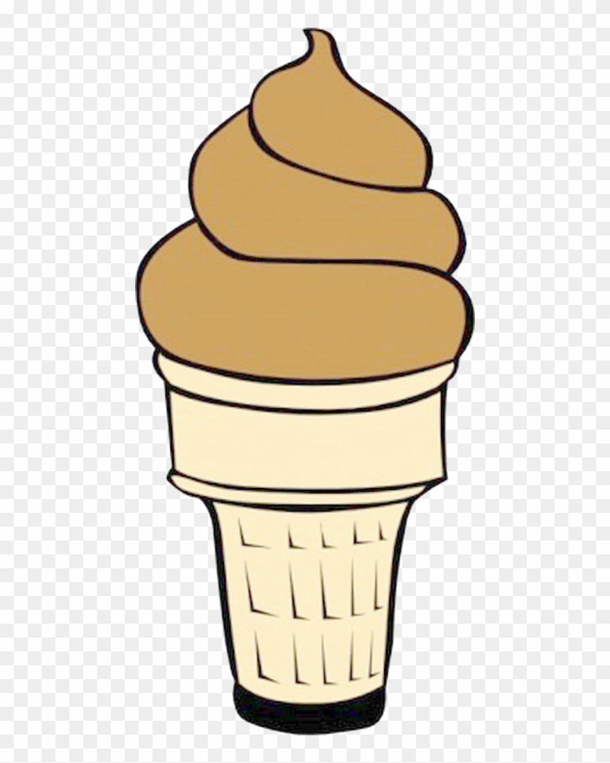 Ice Cream Cone Strawberry Clip Art Cartoon - Vanilla Ice Cream Clipart - Png Download