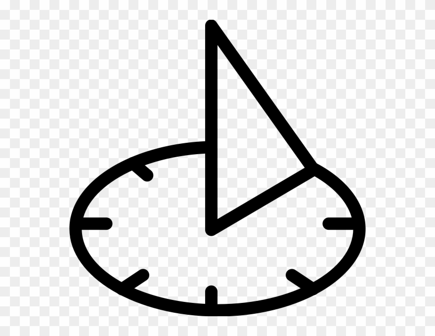 Sundial Rubber Stamp - Sundial Icon Clipart