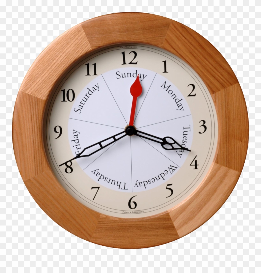 Clock Png Image - Dayclocks Inc. Contemporary Oak Dayclock Clipart