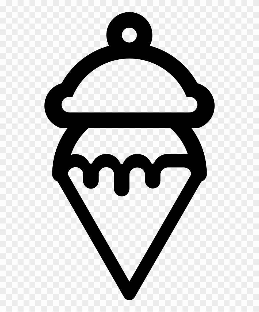 Two Balls Ice Cream Cone With Cherry Comments - Ice Cream Cone Clipart