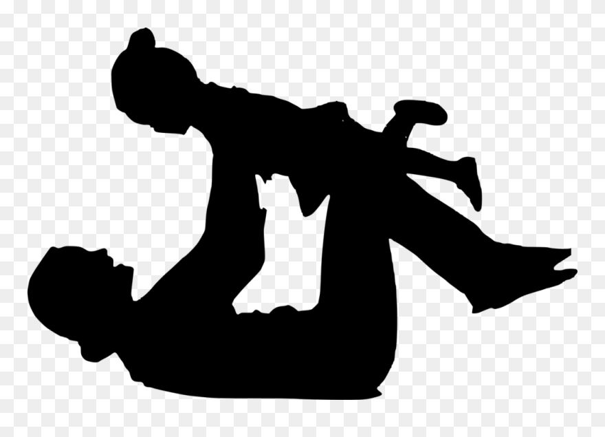 Silhouette, Child, Playing, Mother, Home, Family - Silhueta Mãe E Filho Png Clipart
