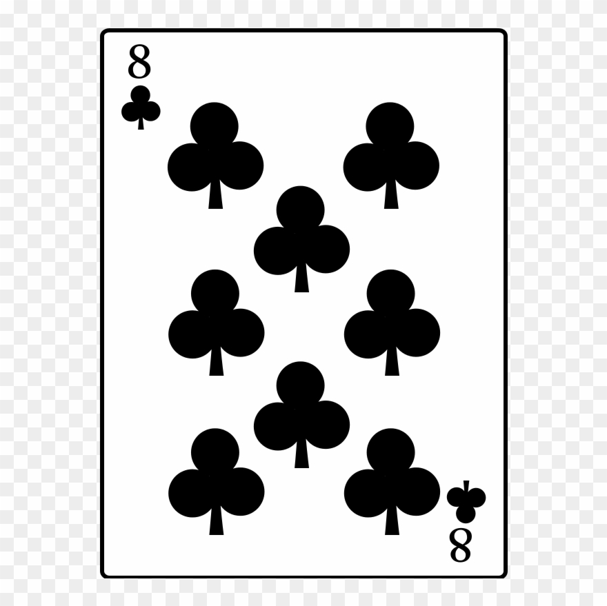 Clipart 8 Of Clubs - Png Download