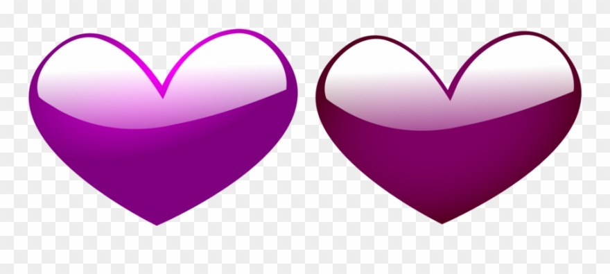 Purple Heart Document Download Blue - Clipart Vector Pink Heart - Png Download