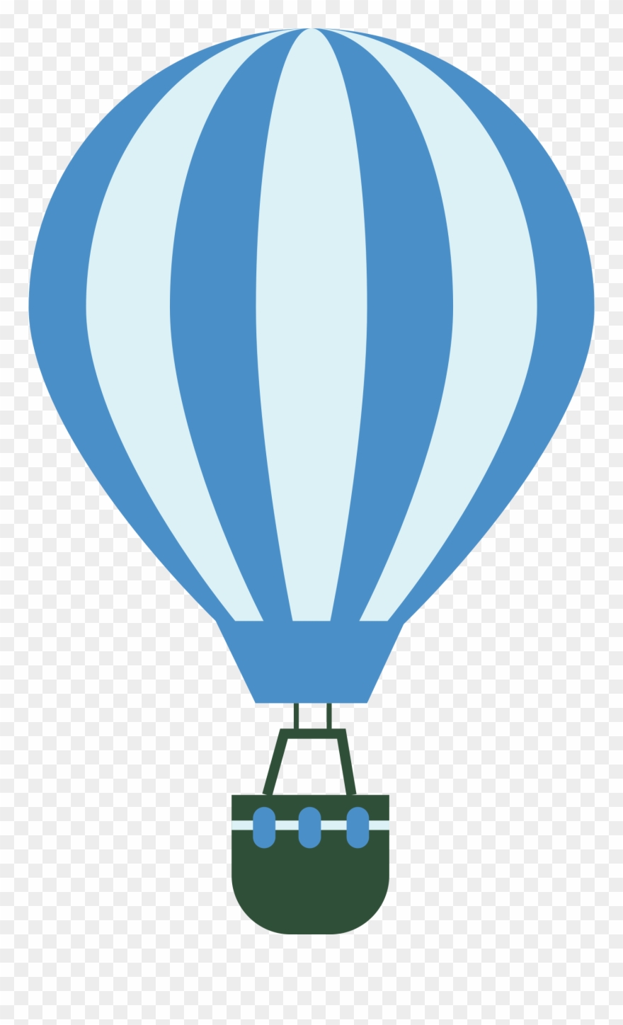Iiii Clipart Hot Air Balloon - Hot Air Balloon Clipart Blue - Png Download
