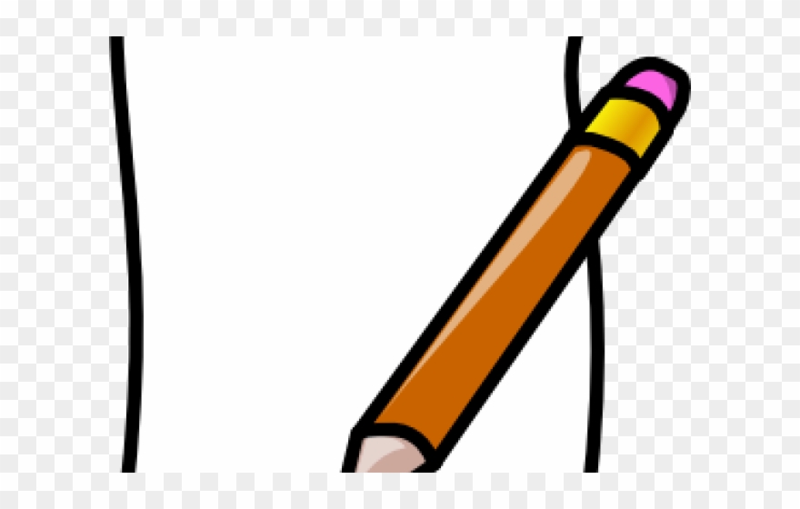 Notebook Clipart Paper And Pencil - Paper And Pencil Outline - Png Download