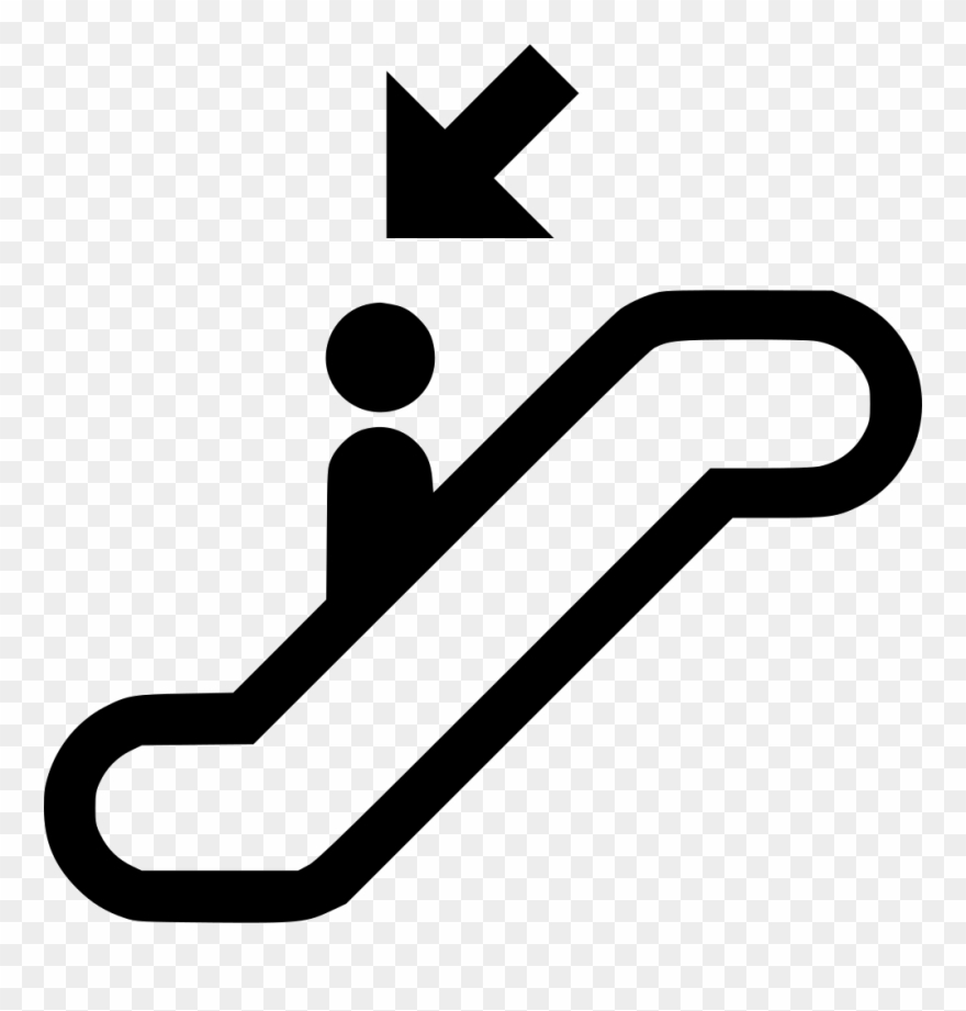 Electric Stairs Scalator Staircase Stairway Down Downstairs - Escalator Clipart