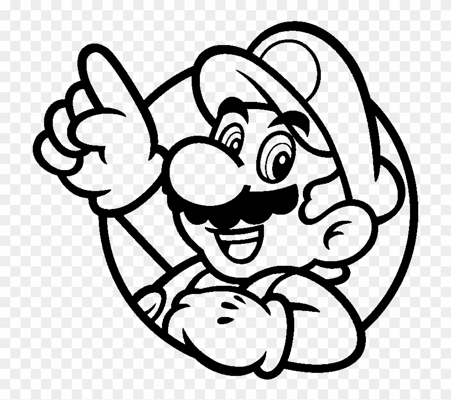 Free Mario Bros Cliparts Download Free Clip Art Free - Super Mario Black And White - Png Download