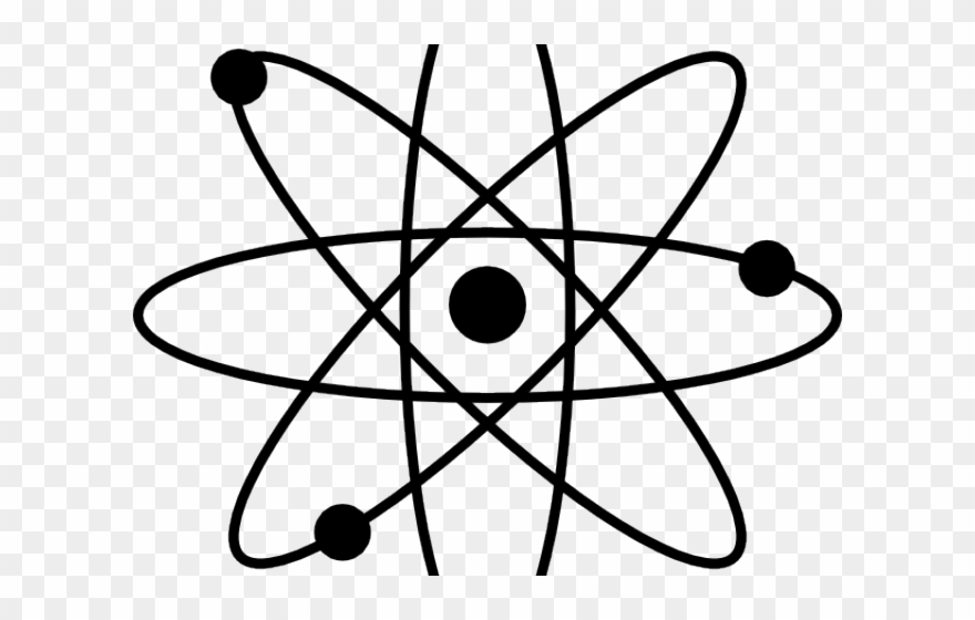 Path Clipart Black And White - Transparent Background Atom Clipart - Png Download