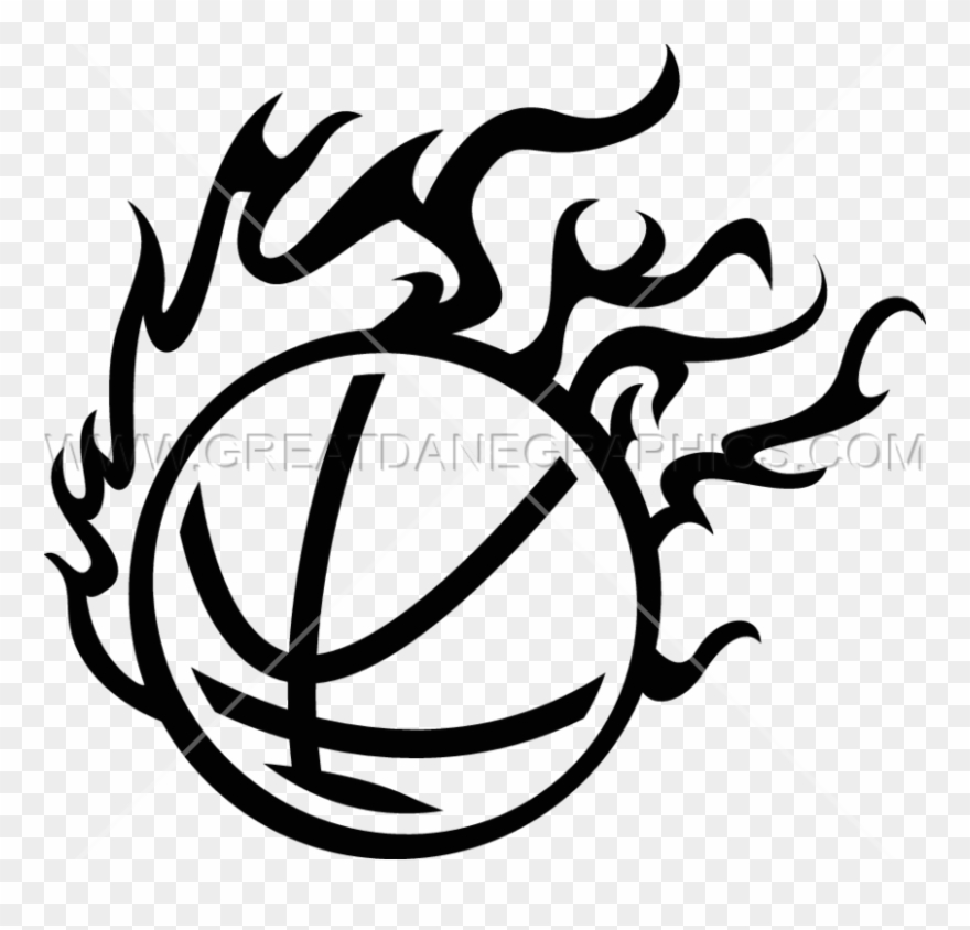 Fireball Basketball - Basketball Clipart