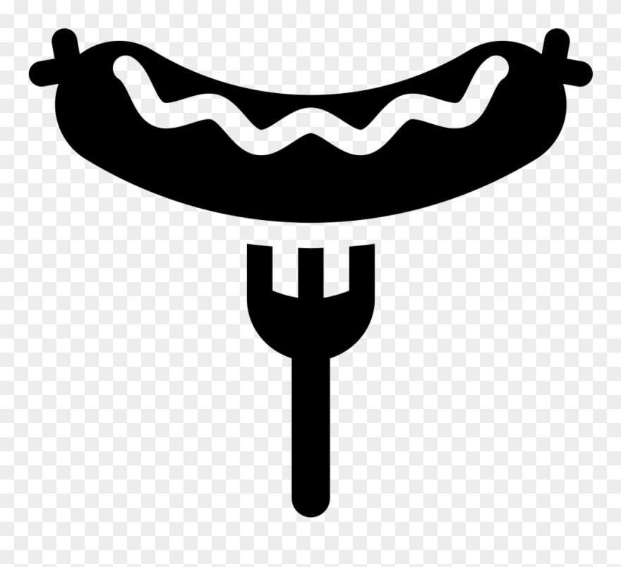 Bratwurst On Fork Icon Free Download Png World And - Hot Dog Vector Clipart