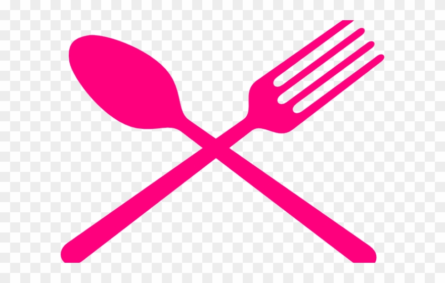 Fork Clipart Pink Spoon - Spoon And Fork Transparent - Png Download