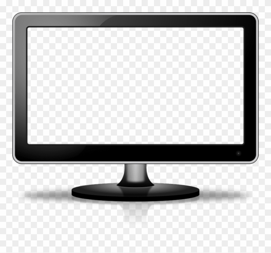 Monitor Clipart Big Screen Tv - Tv White Screen - Png Download