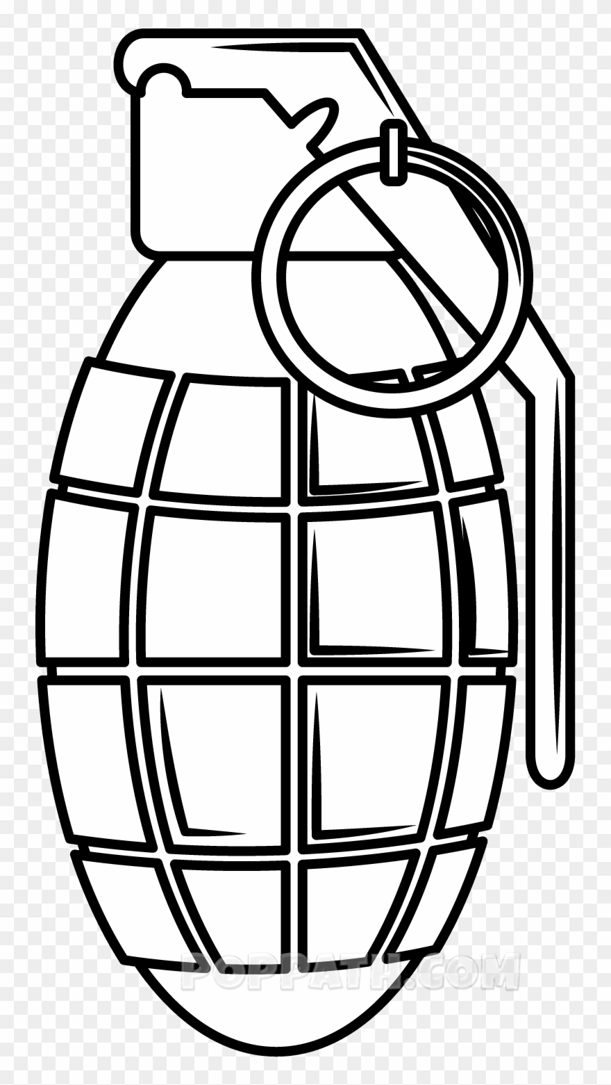 Png Freeuse Download Bmx Drawing Grenade - Line Art Clipart