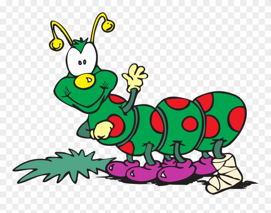 Inchworm Clipart Ulat - Bug With Broken Leg - Png Download