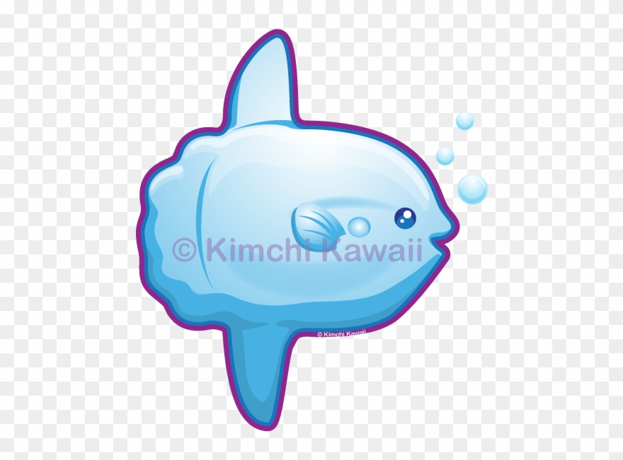 Sunfish Drawing Clipart Black And White Download - Sunfish Cute - Png Download