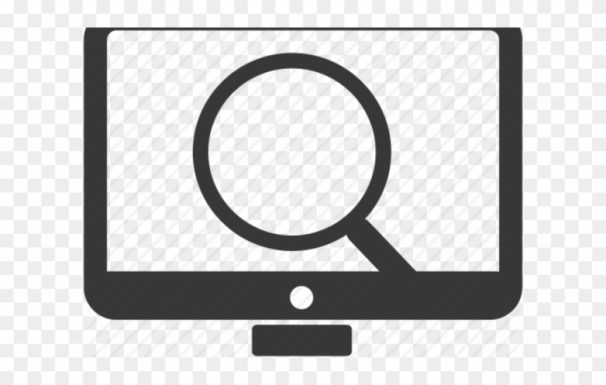 Search Icon Monitor - Circle Clipart
