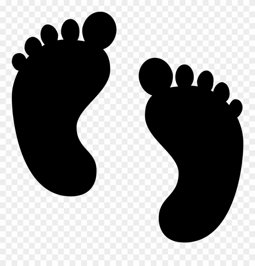 Clip Art Black And White Stock Baby Icono Descarga - Free Baby Feet Svg - Png Download