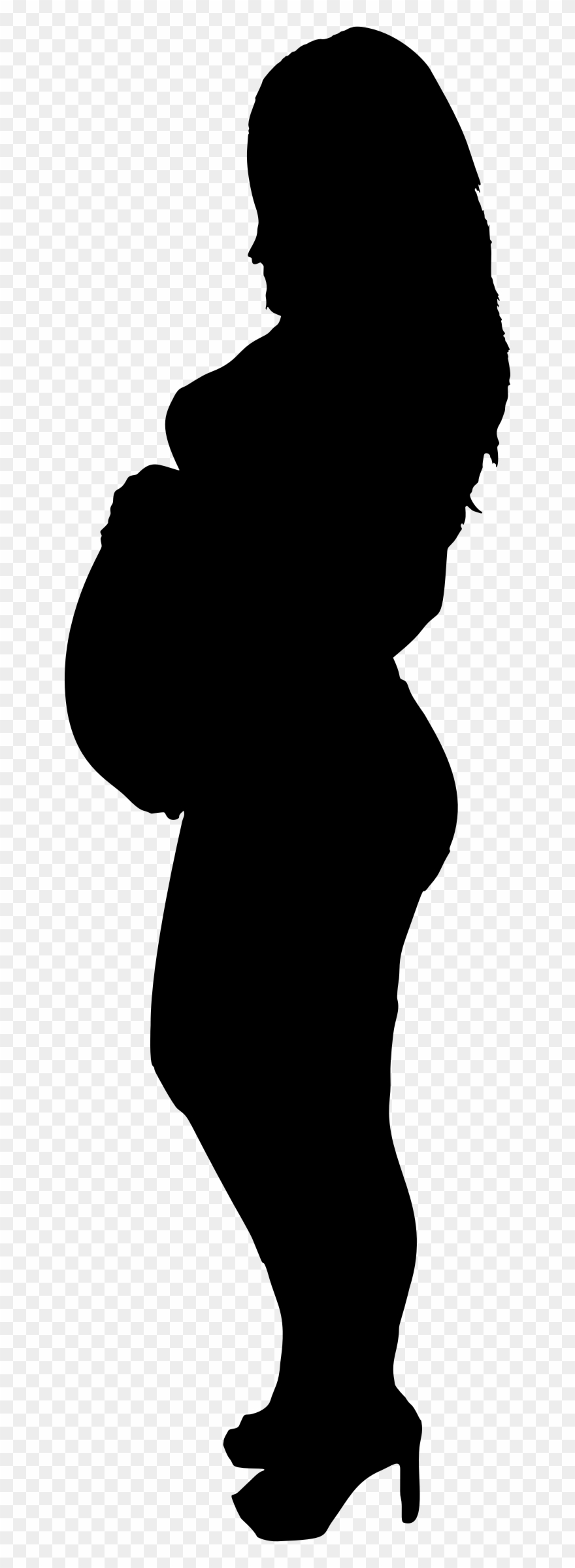 Firefly Clipart Silhouette - Pregnant Woman Silhouette Transparent - Png Download