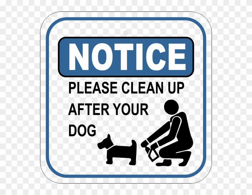 Please Clean Up After Your Dog Sign - No Cell Phone In Office Clipart