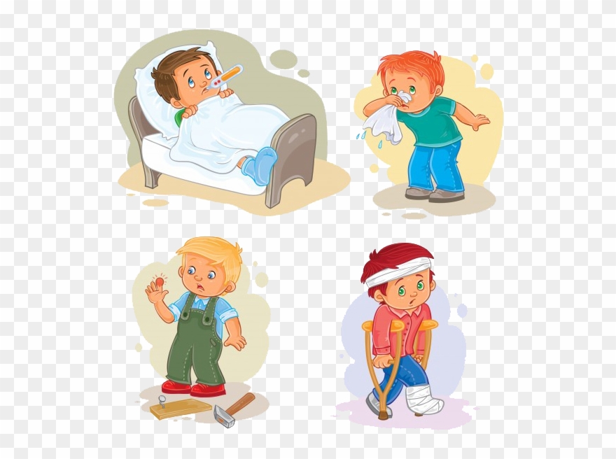 The Immune System Of Preschool Children Hasn't Been - Niño Enfermo Vector Clipart