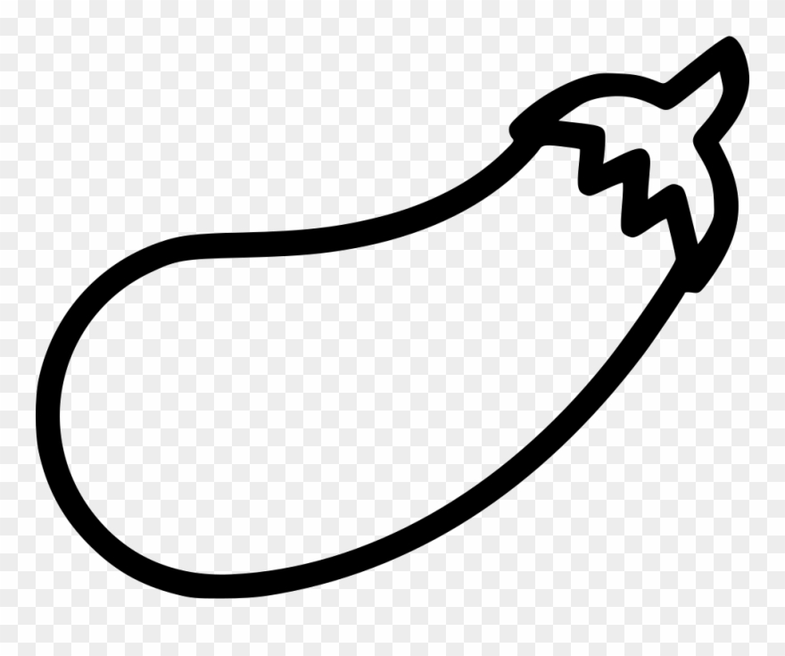 Png File - Eggplant Black And White Clip Art Transparent Png