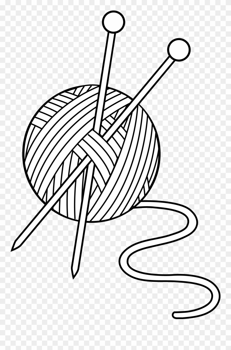 Art 5ac1d0deb06017 Crochet Hook Crochet Hook And Yarn - Wool Black And White Clipart