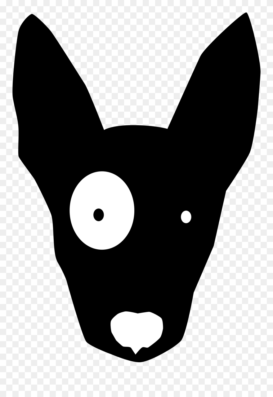 Bullterrier Head, Bujung,bull Terrier Cartoon,dog Bullterrier - Dog Head Silhouette Png Clipart