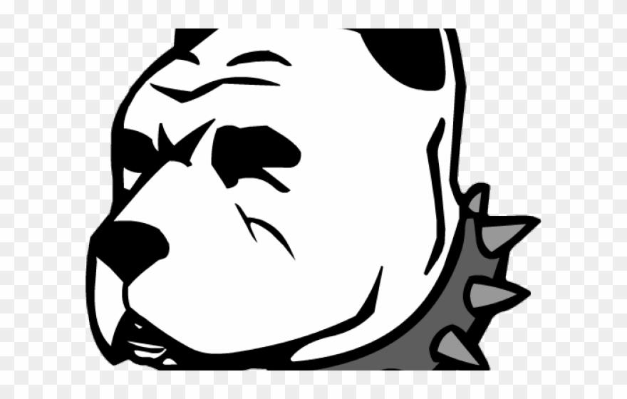 Black And White Pitbull Face Png Clipart