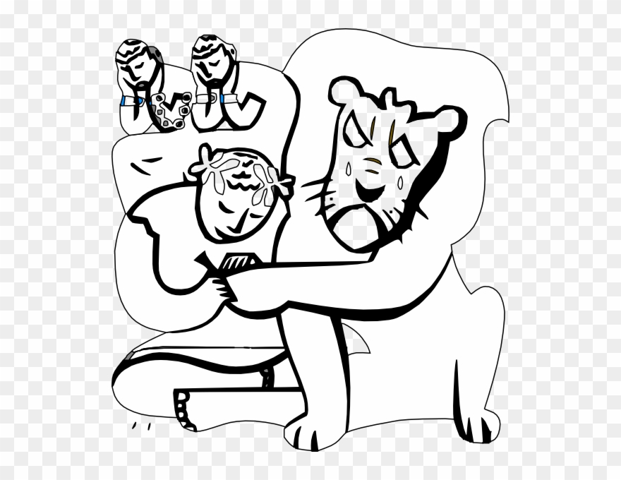 Androcles And The Lion In Easy Drawing Clipart