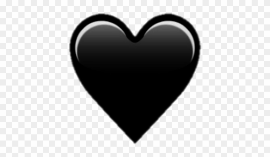 Heart Hearts Black Emoji Emojis Tumblr - Black Heart On White Background Clipart