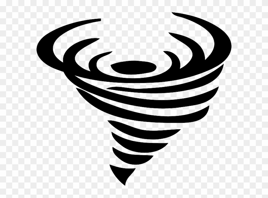 The Self Publishing Tornado - Tornado Clip Art Black And White - Png Download