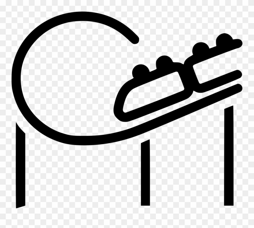 Simple Clipart Roller Coaster - Roller Coaster Icon Png Transparent Png